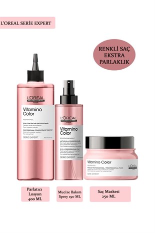 Loreal Serie Expert Vitamino Color Parlak Saç Bakım Seti