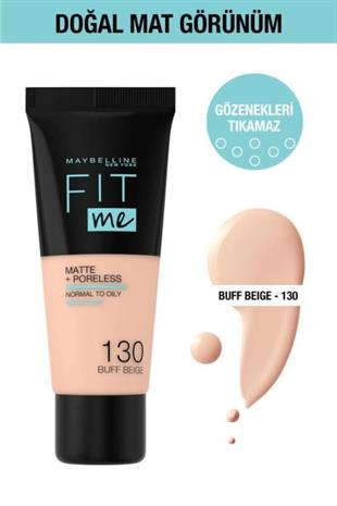 Maybelline New York Fit Me Matte 130 Buff Beige Fondöten