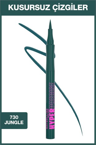 Maybelline New York Hyper Precise All Day Likit Liner 730 Jungle Green