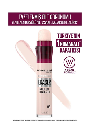 Maybelline New York Instant Anti Age Eraser 03 Fair Kapatıcı