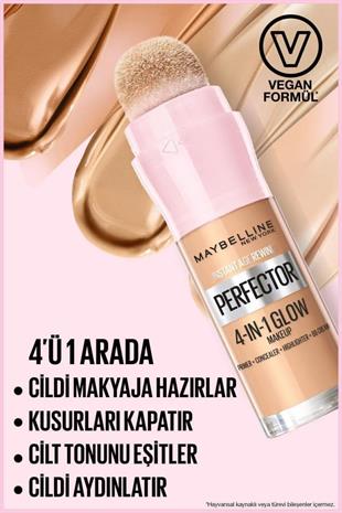 Maybelline New York Instant Perfector Glow 4 Etki 1 Arada Fondöten- 00 Fair Light 