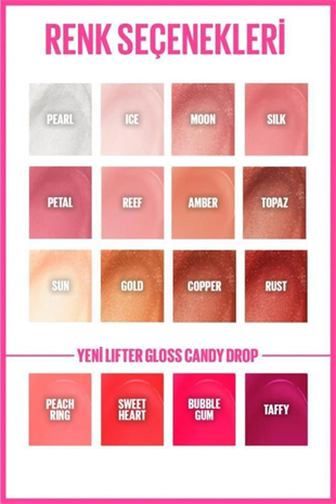Maybelline New York Lifter Gloss 25 Taffy Dudak Parlatıcısı