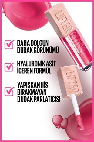Maybelline New York Lifter Gloss 25 Taffy Dudak Parlatıcısı