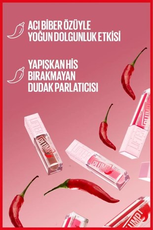 Maybelline New York Lifter Plump Dudak Parlatıcısı 005 Peach Fever