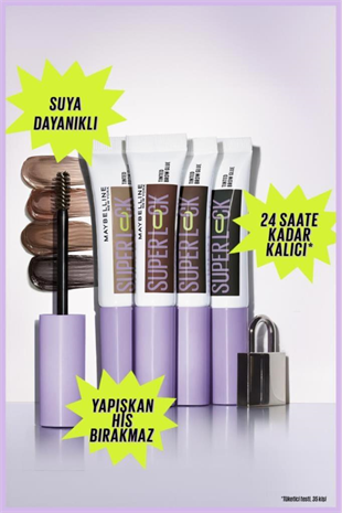Maybelline New York Super Lock Brow Glue -Taupe Kaş Sabitleyici Maskara 