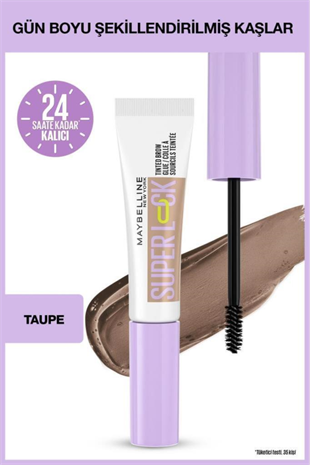 Maybelline New York Super Lock Brow Glue -Taupe Kaş Sabitleyici Maskara 