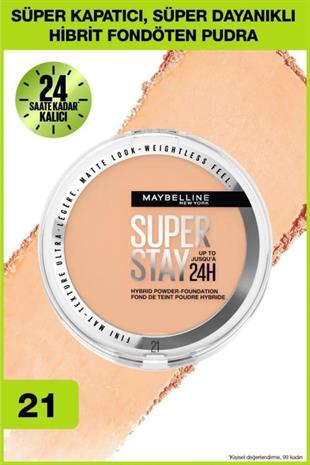 Maybelline New York Super Stay 24H Pudra-Fondöten 21