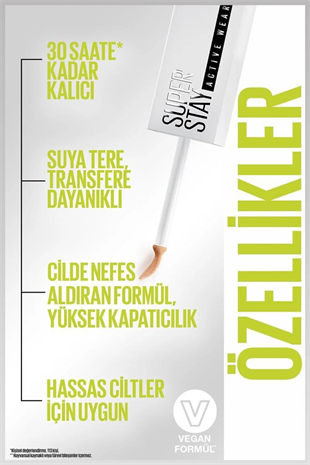Maybelline New York Super Stay 30H Active Wear 30 Honey Kapatıcı