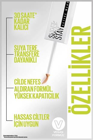 Maybelline New York Super Stay 30H Active Wear 20 Sand Kapatıcı