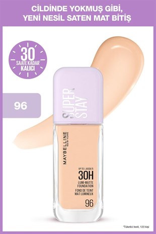 Maybelline New York Super Stay Lumi Matte 96 Fondöten 