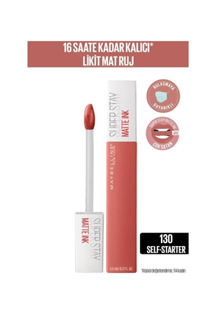 Maybelline New York Super Stay Matte Ink 130 Self-Starter Ruj