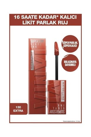 Maybelline New York Super Stay Vinyl Ink 130 Extra Ruj
