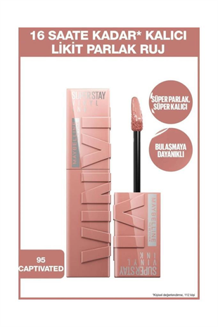 Maybelline New York Super Stay Vinyl Ink 95 Captivated Ruj