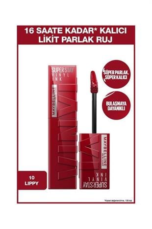 Maybelline New York Super Stay Vinyl Ink 10 Lippy Ruj