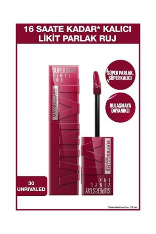 Maybelline New York Super Stay Vinyl Ink 30 Unrivaled Ruj