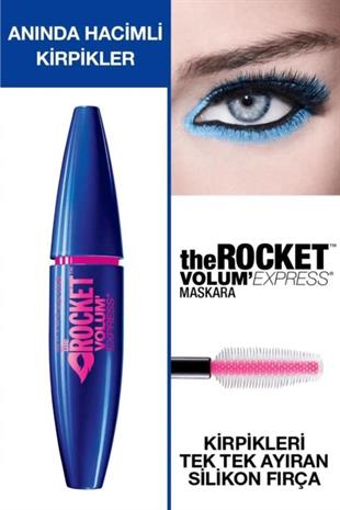 Maybelline New York Volum Express Rocket Siyah Maskara 