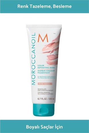 Moroccanoil Color Depositing Mask Rose Gold Renk Tazeleyici Bakım Maskesi 200 ml