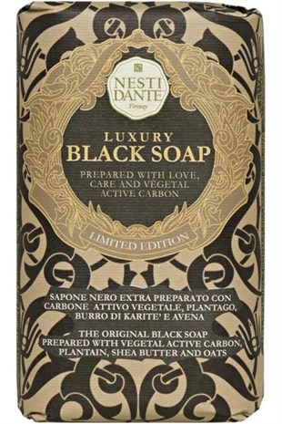Nesti Dante Luxury Black Canlandırıcı&Sıkılaştırıcı Aktif Karbon Katı Sabun 250 gr
