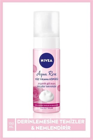 Nivea Aqua Rose Organik Gül Suyu Içeren 150 ml Yüz Temizleyici