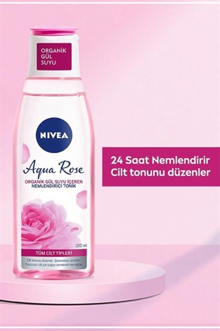 Nivea Aqua Rose Organik Gül Suyu İçeren Nemlendirici Tonik 200 ml