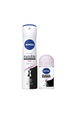 Nivea Black&White Clear Deo 150+25 ml 2li Paket Kadın Deodorant Sprey