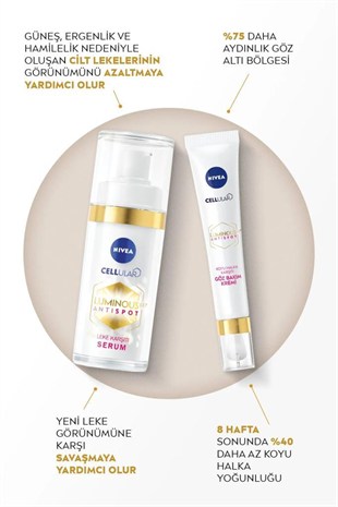 Nivea Cellular Luminous630 Koyu Halka Karşıtı 15 ml Göz Bakım Kremi