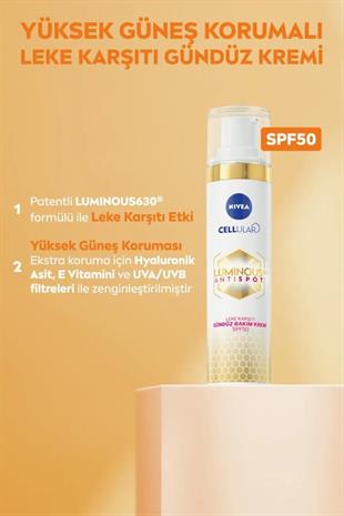 Nivea Cellular Luminous630 Leke Karşıtı SPF50 Gündüz Yüz Krem 40 ml