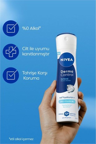 Nivea Derma Control Defend 150 ml Kadın Deodorant Spreyi