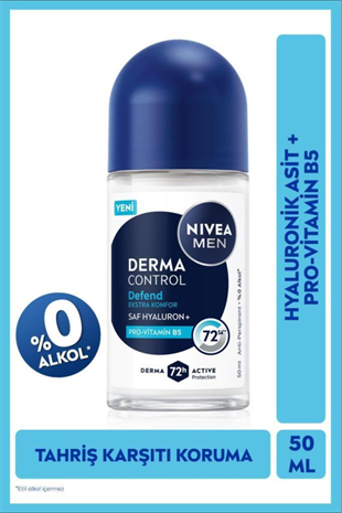 Nivea Men Derma Control Defend Erkek Roll-On Deodorant 50 ml