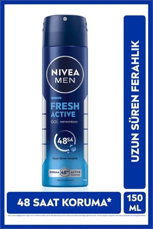 Nivea Men Fresh Active Deodorant Sprey Erkek Deodorant Spreyi 150 ml 