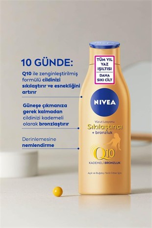 Nivea Sıkılaştırıcı Bronzlaştırıcı Q10 Vücut Losyonu 200 ml
