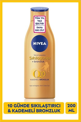 Nivea Sıkılaştırıcı Bronzlaştırıcı Q10 Vücut Losyonu 200 ml