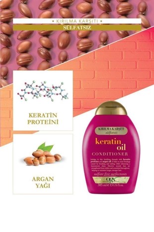 OGX Kırılma Karşıtı Keratin Oil Saç Bakım Kremi 385 ml