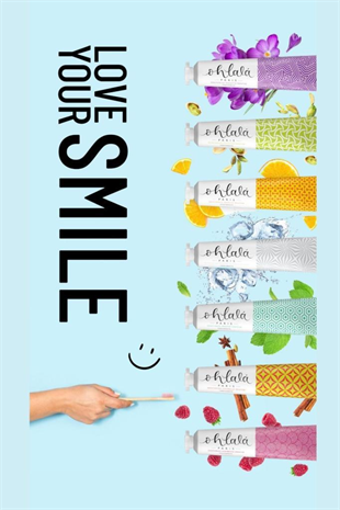 Ohlala Pistachio, Raspberry&Violet Mint Premium Set 3 x 75 ml Diş Macunu Seti