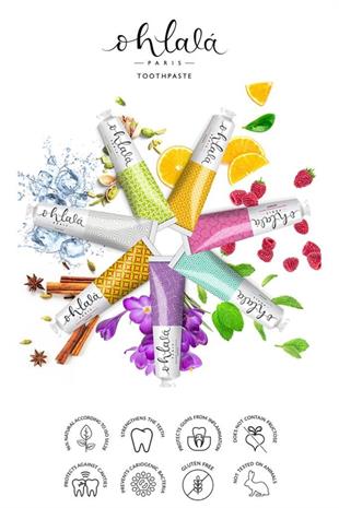 Ohlala Raspberry, Cinnamon&Fresh Mint Premium Set 3 x 75 ml Diş Macunu Seti