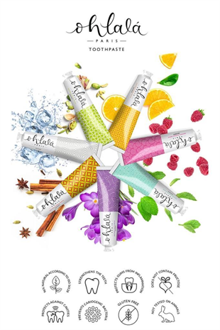 Ohlala Raspberry, Cinnamon&Fresh Mint Premium Set 3 x 75 ml Diş Macunu Seti