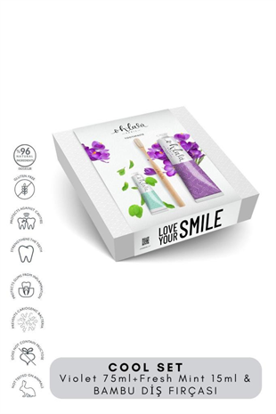 Ohlala Violet mint 75 ml+Fresh Mint 15 ml+Bambu Diş Fırçası Diş bakım Set