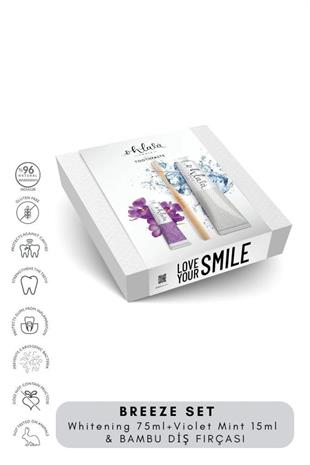 Ohlala Whitening Mint 75 ml+Violet Mint 15 ml+ Bambu Diş Fırçası Diş Bakım Seti 