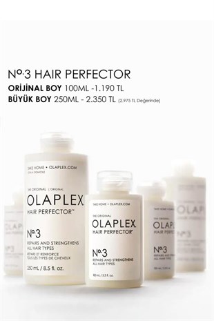 Olaplex Nº.3 Hair Perfector Durulanan Bağ Güçlendirici Saç Bakım Kremi 250 ml