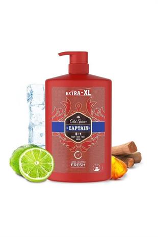 Old Spice Captain Erkekler için Duş Jeli ve Şampuan 1000 ml Ekstra-XL