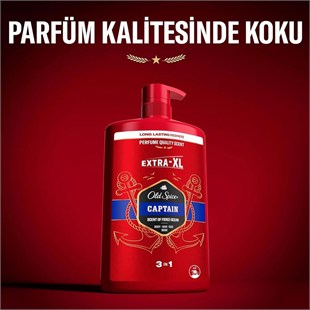 Old Spice Captain Erkekler için Duş Jeli ve Şampuan 1000 ml Ekstra-XL