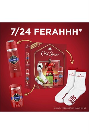 Old Spice Captain Footballer Set Deo Stick 50 ml+Duş Jeli 250 ml+Çorap