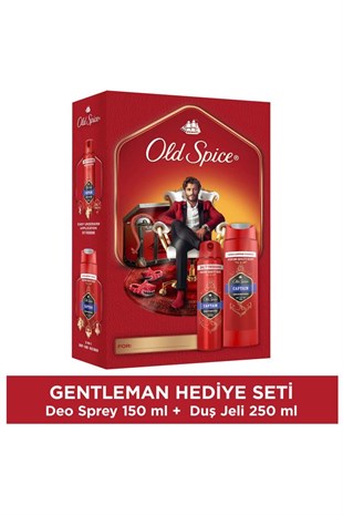 Old Spice Captain Gentleman Seti Duş Jeli 250 ml+Deodorant Sprey 150 ml