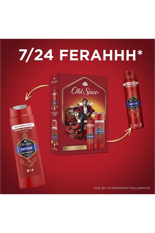 Old Spice Captain Gentleman Seti Duş Jeli 250 ml+Deodorant Sprey 150 ml
