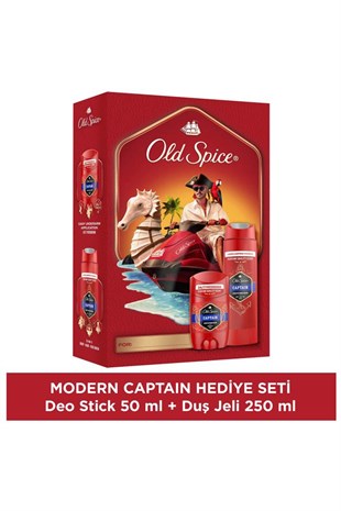 Old Spice Captain Modern Seti Deodorant Stick 50 ml + Duş Jeli 250 ml