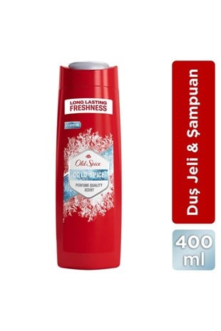 Old Spice Cold Spice Erkek İçin 3’ü 1 Arada Duş Jeli ve Şampuan 400 ml
