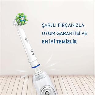 Oral-B Cross Action Şarjlı Diş Fırçası Yedek Başlığı 4lü Beyaz