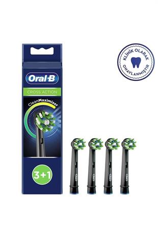 Oral-B Cross Action Şarjlı Diş Fırçası Yedek Başlığı 4lü Siyah