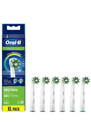 Oral-B Cross Action Şarjlı Diş Fırçası Yedek Başlığı 6 Adet