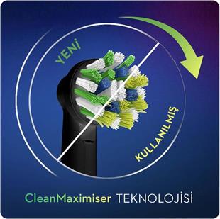 Oral-B Cross Action Şarjlı Diş Fırçası Yedek Başlığı 4lü Siyah